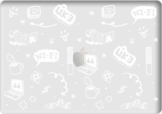 Macbook Snap Case - Social White