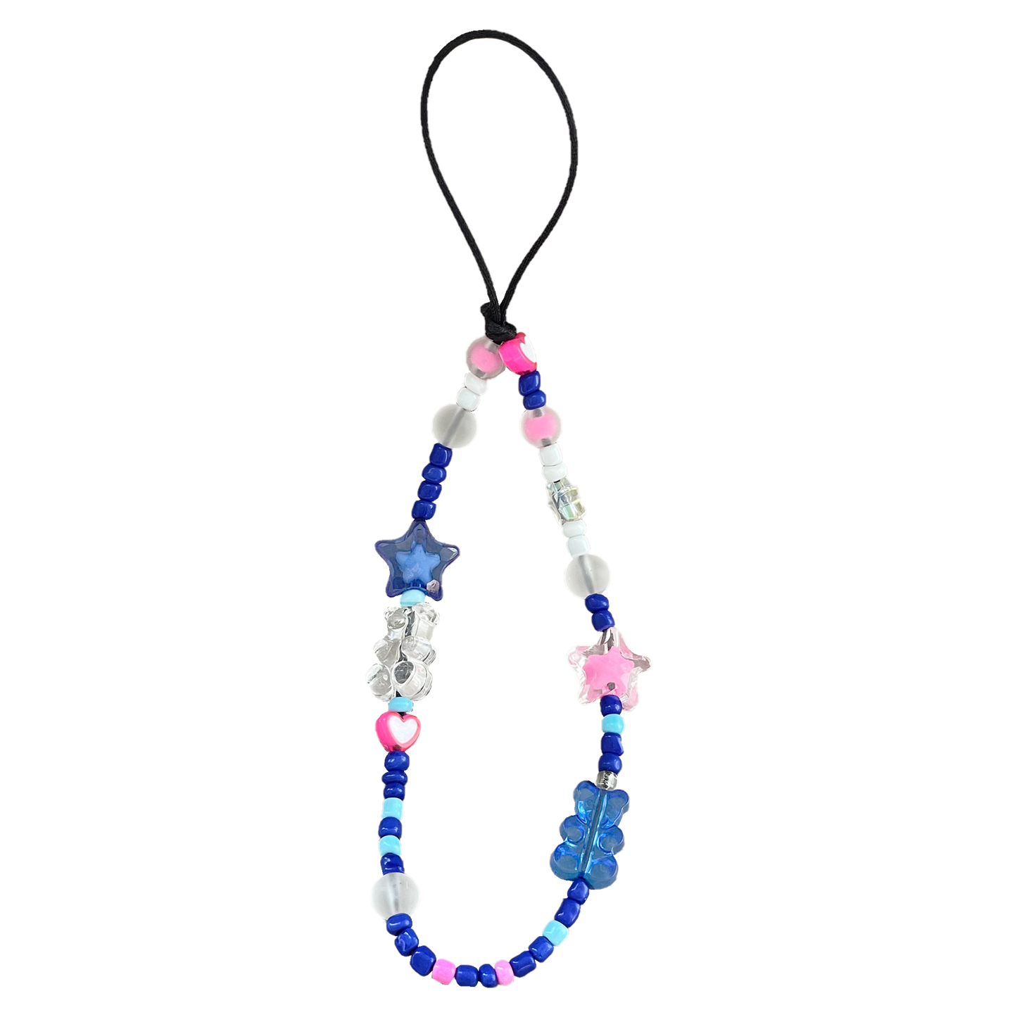 Beaded Strap - Pink and Royal Blue