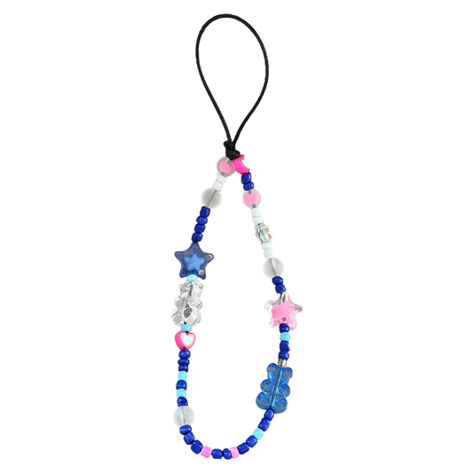 Beaded Strap - Pink and Royal Blue