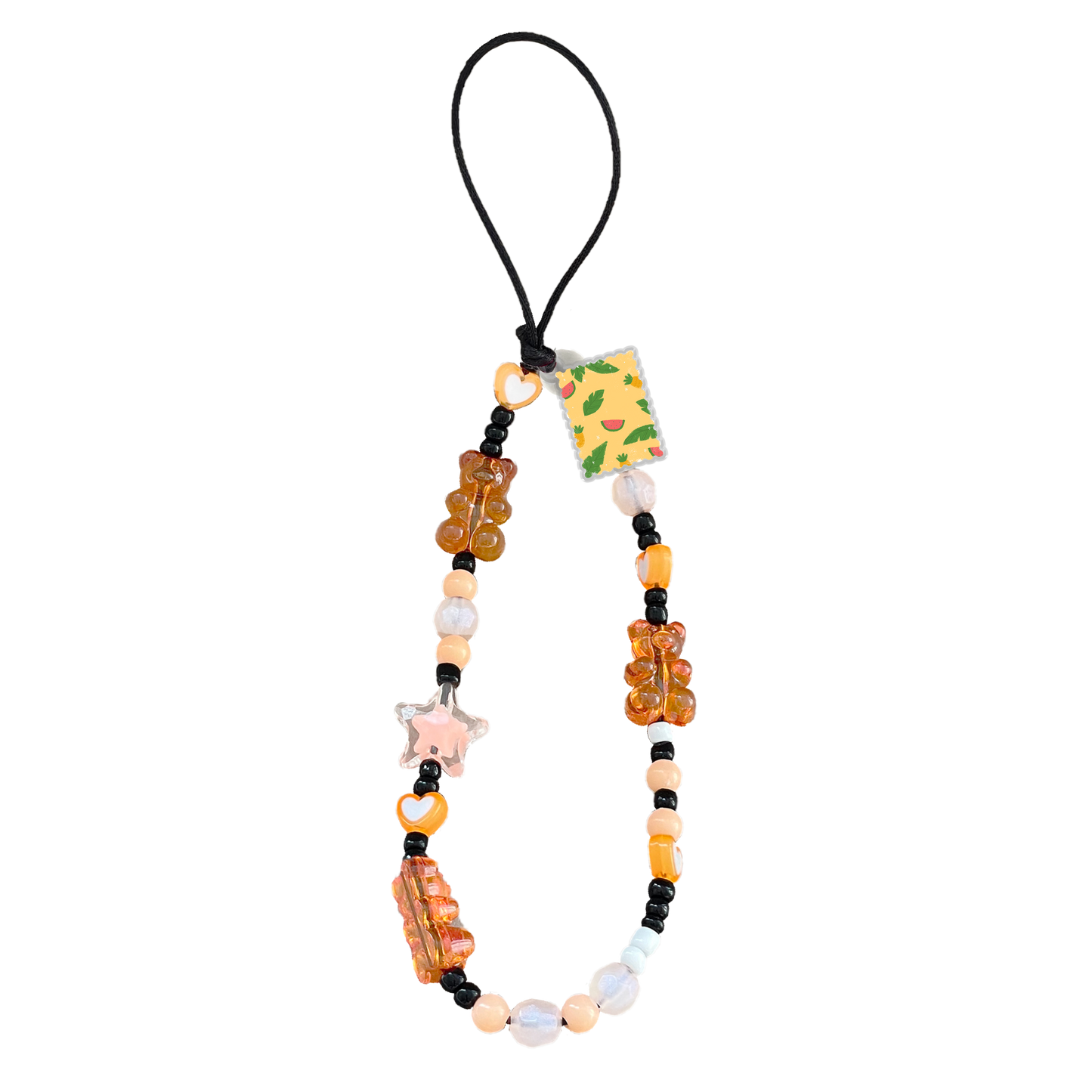 Beaded Strap with Acrylic Charm - Summer Stamp