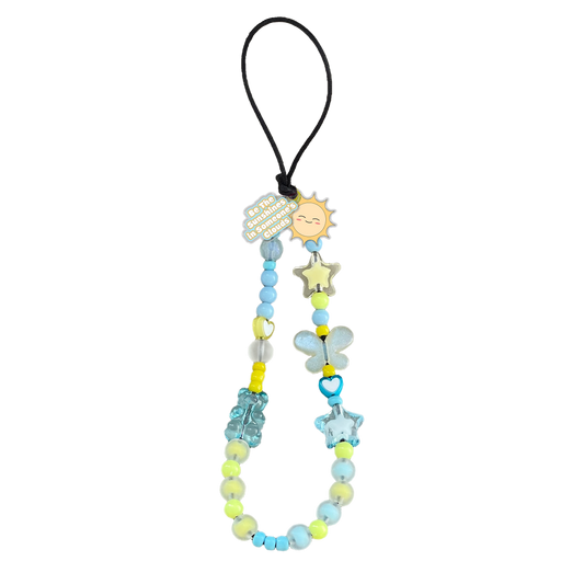 Beaded Strap with Acrylic Charm - Sunshine