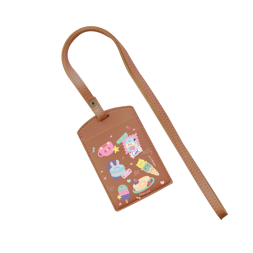 Vegan Leather Lanyard - Sweet cafe