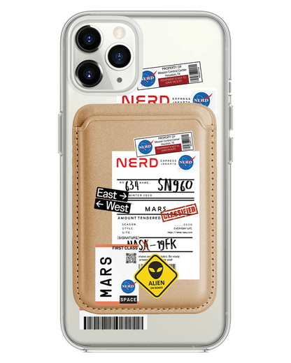 iPhone Magnetic Wallet Case - Ticket to Mars