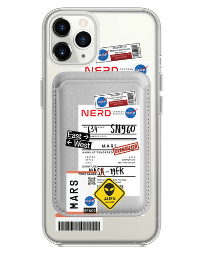iPhone Magnetic Wallet Case - Ticket to Mars