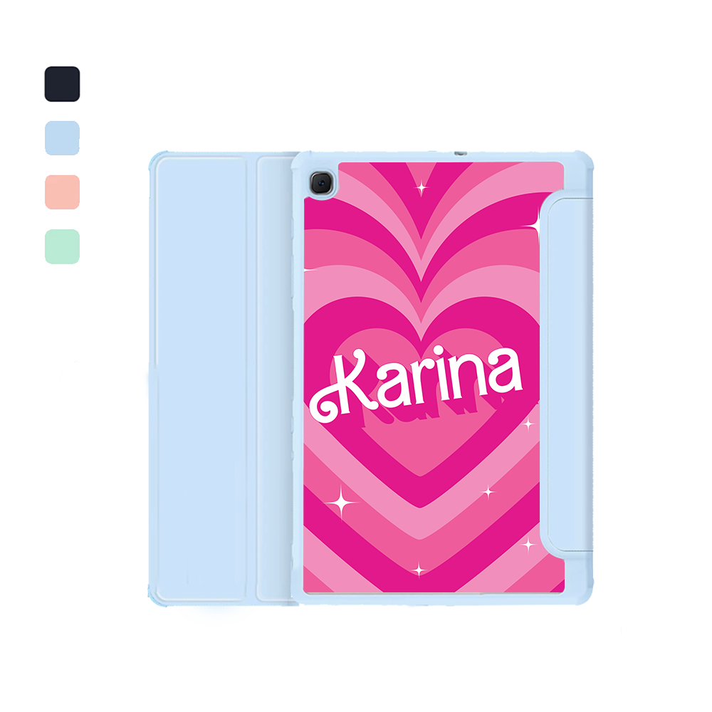 Android Tab Acrylic Flipcover - Barbie Love Pattern