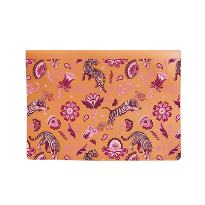 Vegan Leather Sleeve - Tiger & Floral 2.0