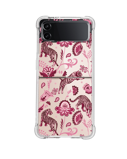Android Flip / Fold Rearguard Hybrid - Tiger & Floral 2.0