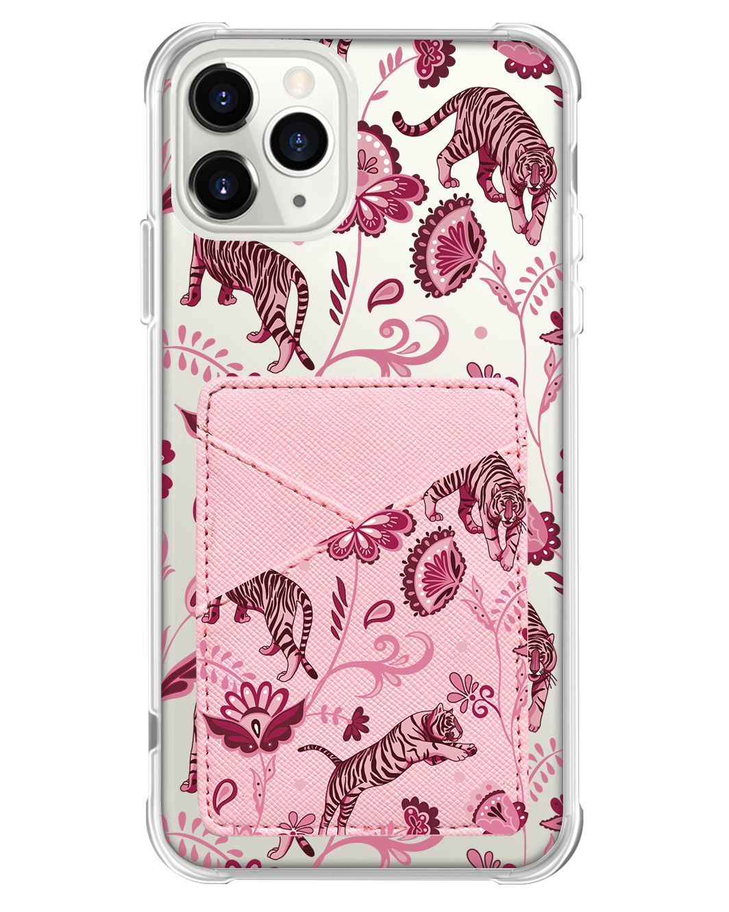 iPhone Phone Wallet Case - Tiger & Floral 2.0