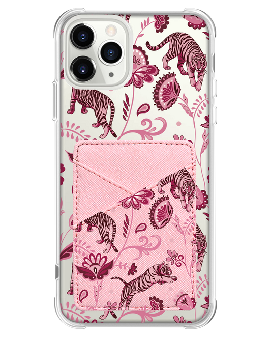 iPhone Phone Wallet Case - Tiger & Floral 2.0