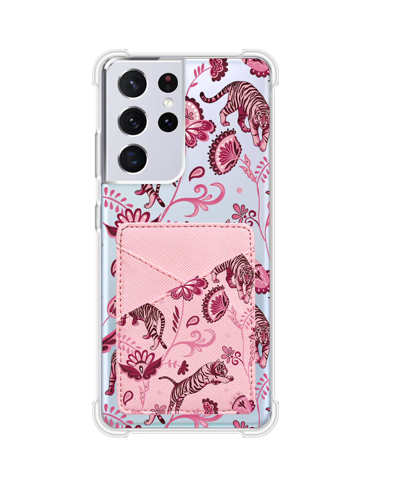 Android Phone Wallet Case - Tiger & Floral 2.0