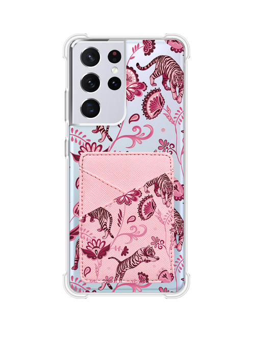 Android Phone Wallet Case - Tiger & Floral 2.0