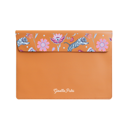 Vegan Leather Sleeve - Tiger & Floral 3.0