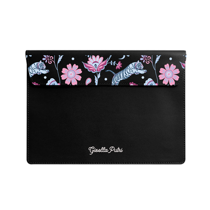 Vegan Leather Sleeve - Tiger & Floral 3.0