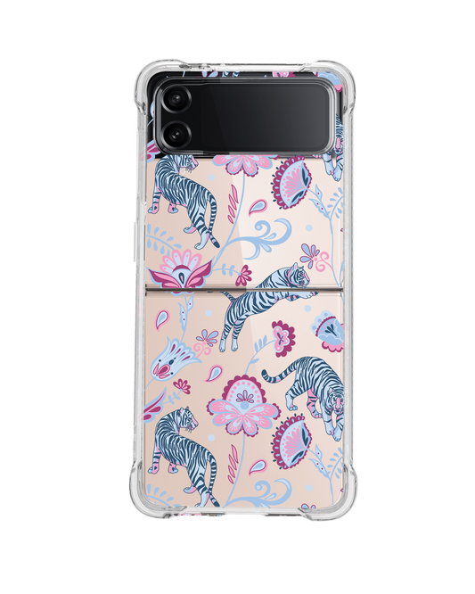 Android Flip / Fold Case - Tiger & Floral 3.0