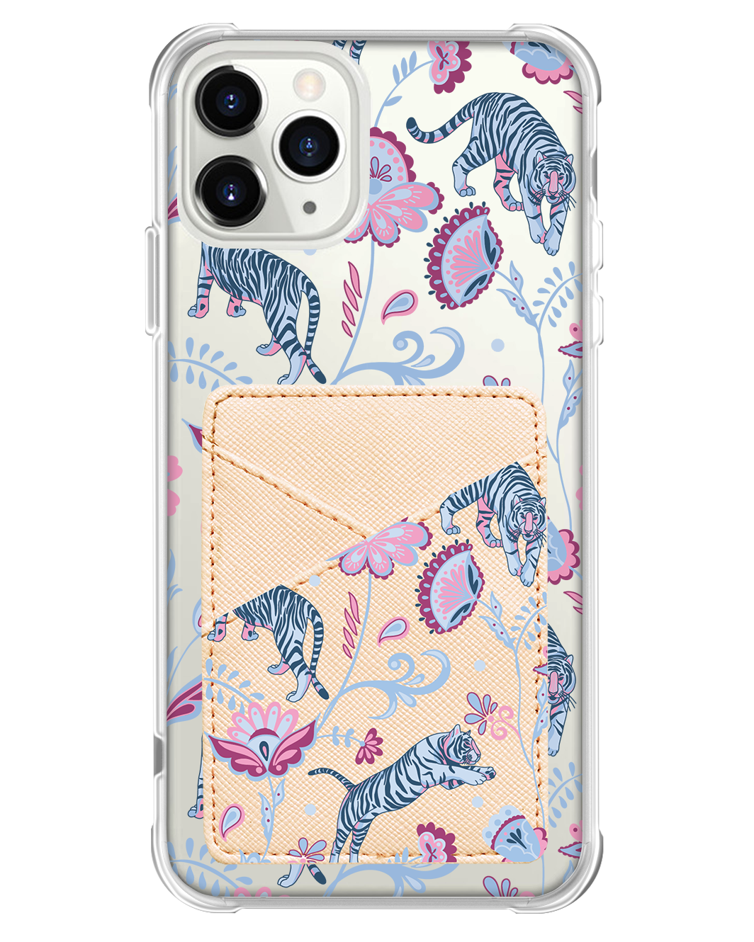 iPhone Phone Wallet Case - Tiger & Floral 3.0