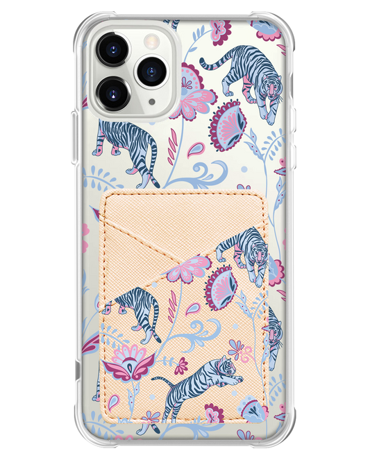 iPhone Phone Wallet Case - Tiger & Floral 3.0