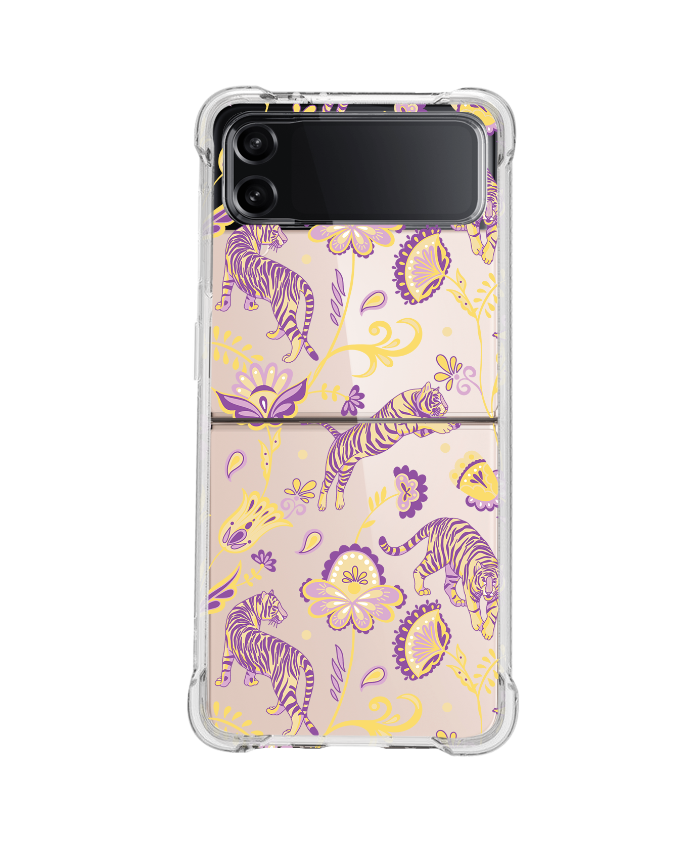 Android Flip / Fold Case - Tiger & Floral 4.0