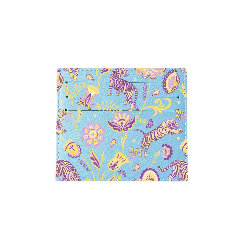 6 Slots Card Holder - Tiger & Floral 4.0