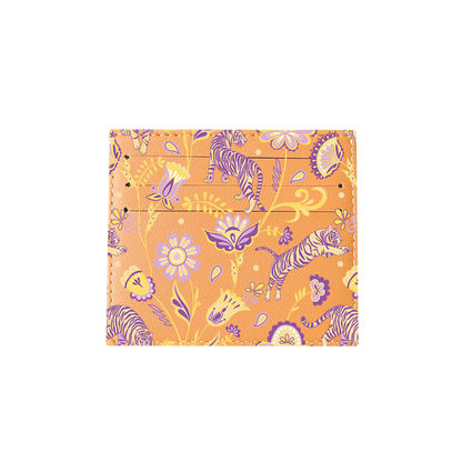 6 Slots Card Holder - Tiger & Floral 4.0