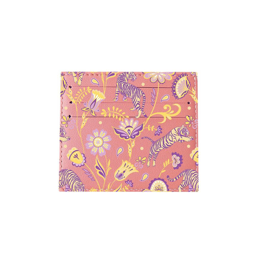 6 Slots Card Holder - Tiger & Floral 4.0