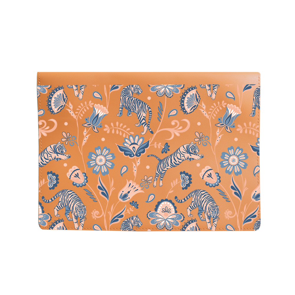 Vegan Leather Sleeve - Tiger & Floral 5.0