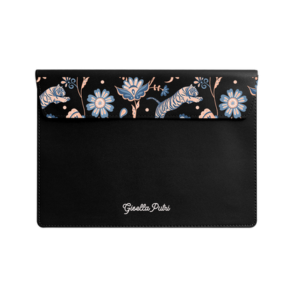 Vegan Leather Sleeve - Tiger & Floral 5.0