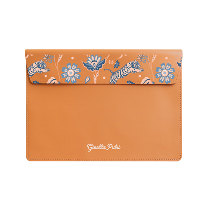 Vegan Leather Sleeve - Tiger & Floral 5.0