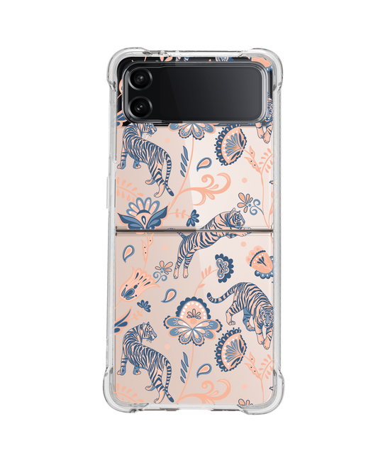 Android Flip / Fold Case - Tiger & Floral 5.0