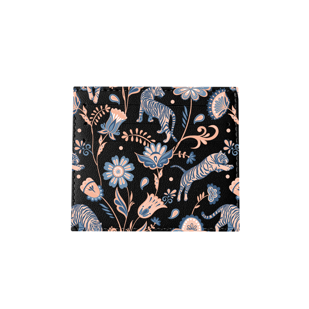 6 Slots Card Holder - Tiger & Floral 5.0