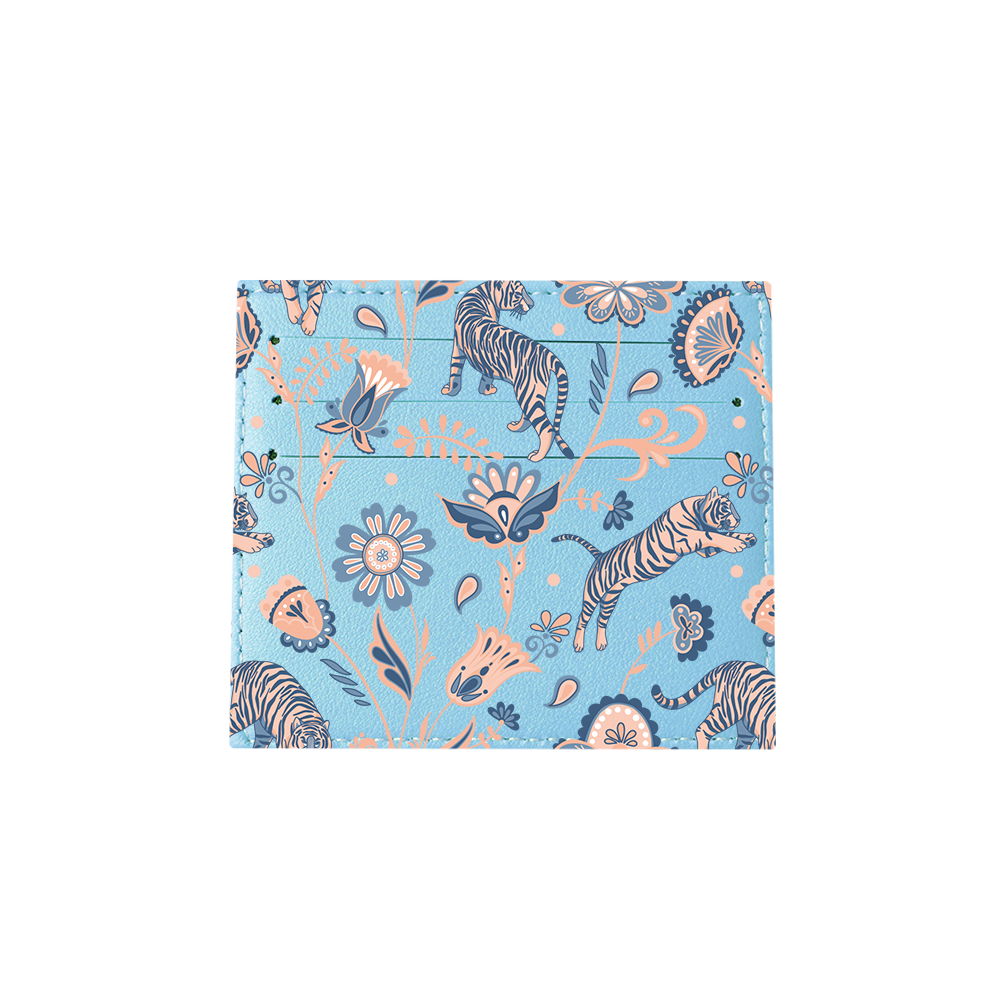 6 Slots Card Holder - Tiger & Floral 5.0