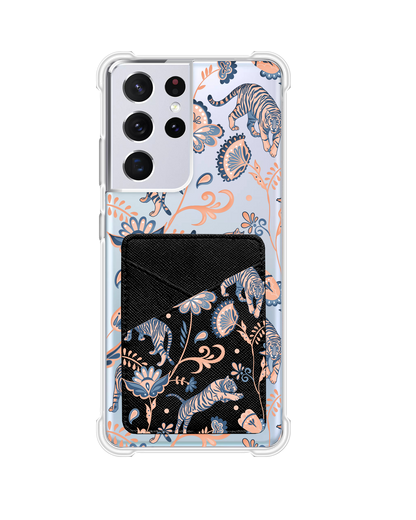 Android Phone Wallet Case - Tiger & Floral 5.0