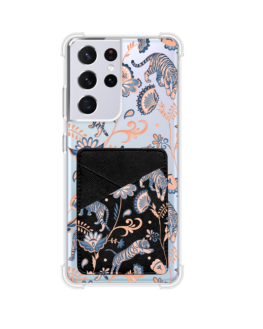 Android Phone Wallet Case - Tiger & Floral 5.0