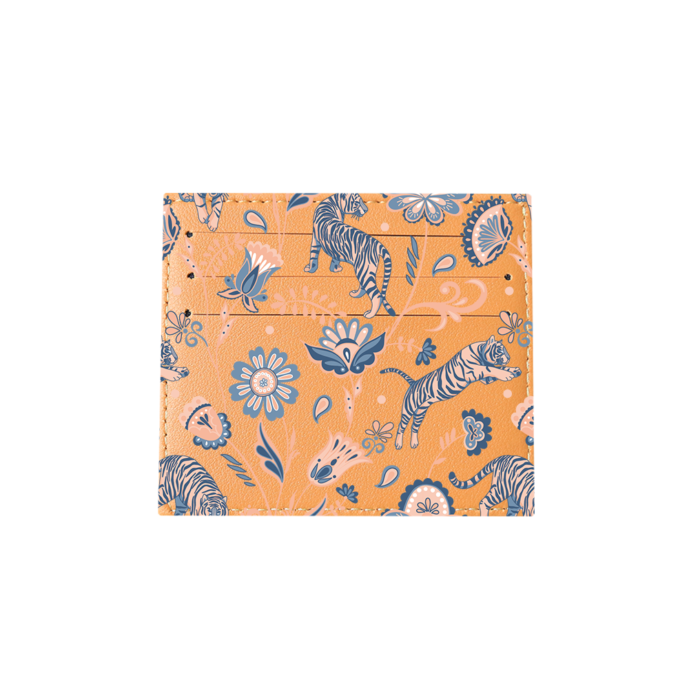 6 Slots Card Holder - Tiger & Floral 5.0