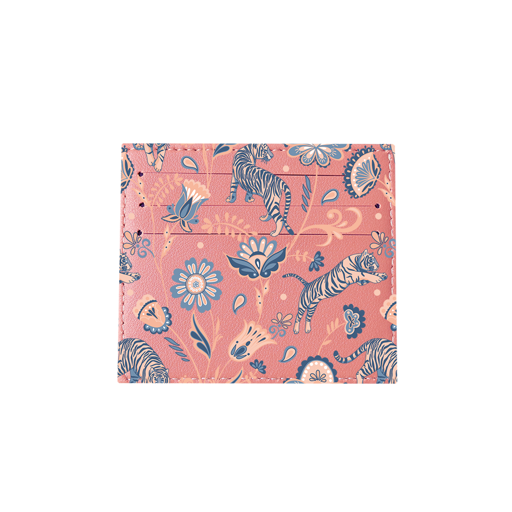 6 Slots Card Holder - Tiger & Floral 5.0