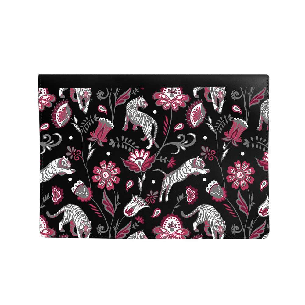 Vegan Leather Sleeve - Tiger & Floral 6.0