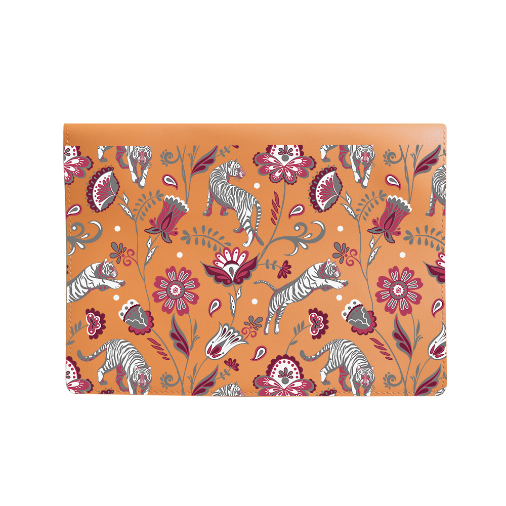 Vegan Leather Sleeve - Tiger & Floral 6.0