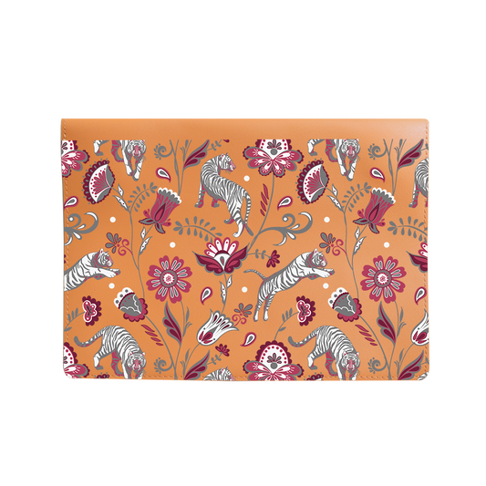 Vegan Leather Sleeve - Tiger & Floral 6.0