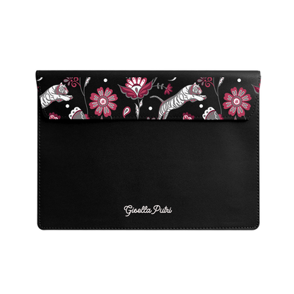 Vegan Leather Sleeve - Tiger & Floral 6.0