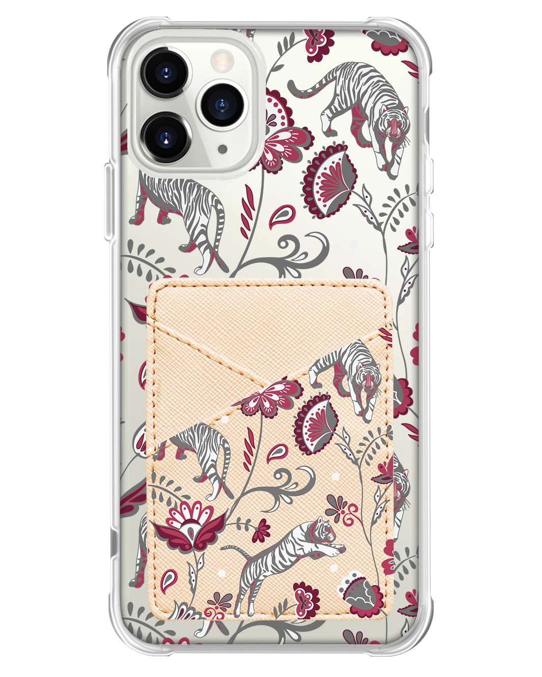 iPhone Phone Wallet Case - Tiger & Floral 6.0