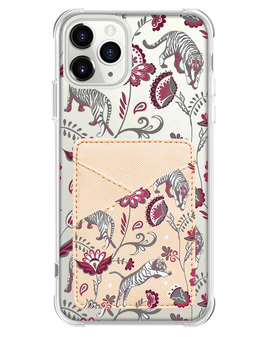 iPhone Phone Wallet Case - Tiger & Floral 6.0