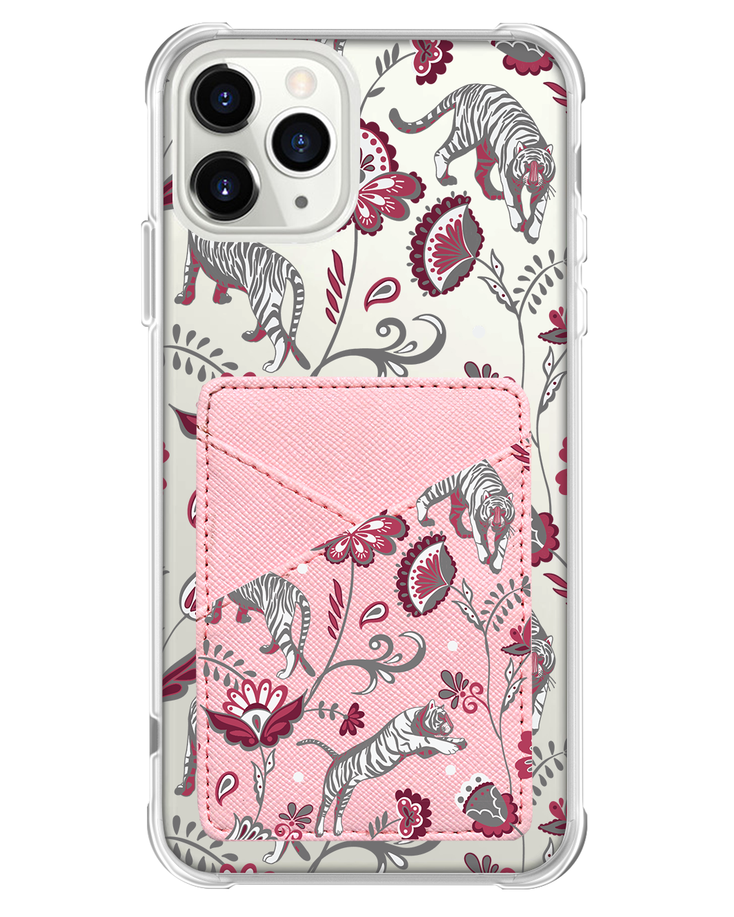 iPhone Phone Wallet Case - Tiger & Floral 6.0