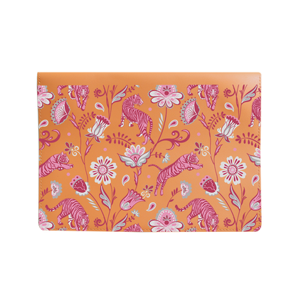 Vegan Leather Sleeve - Tiger & Floral 7.0
