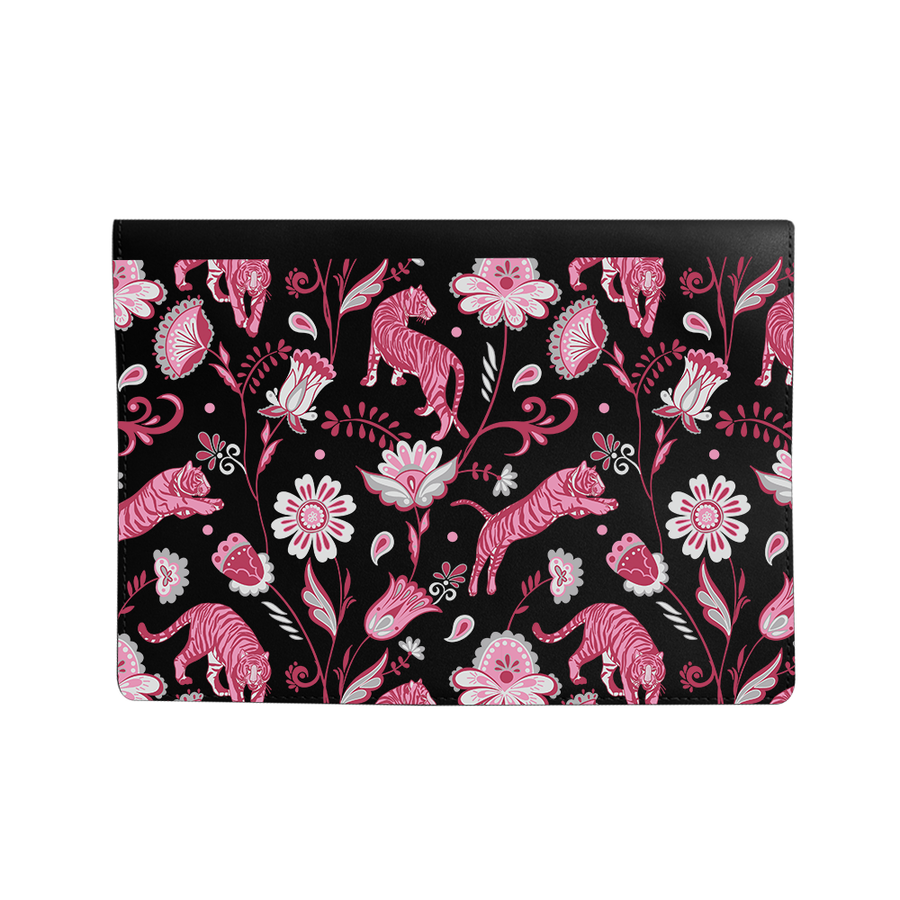 Vegan Leather Sleeve - Tiger & Floral 7.0