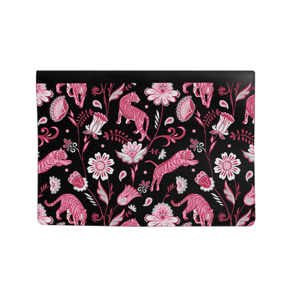 Vegan Leather Sleeve - Tiger & Floral 7.0