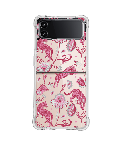 Android Flip / Fold Rearguard Hybrid - Tiger & Floral 7.0