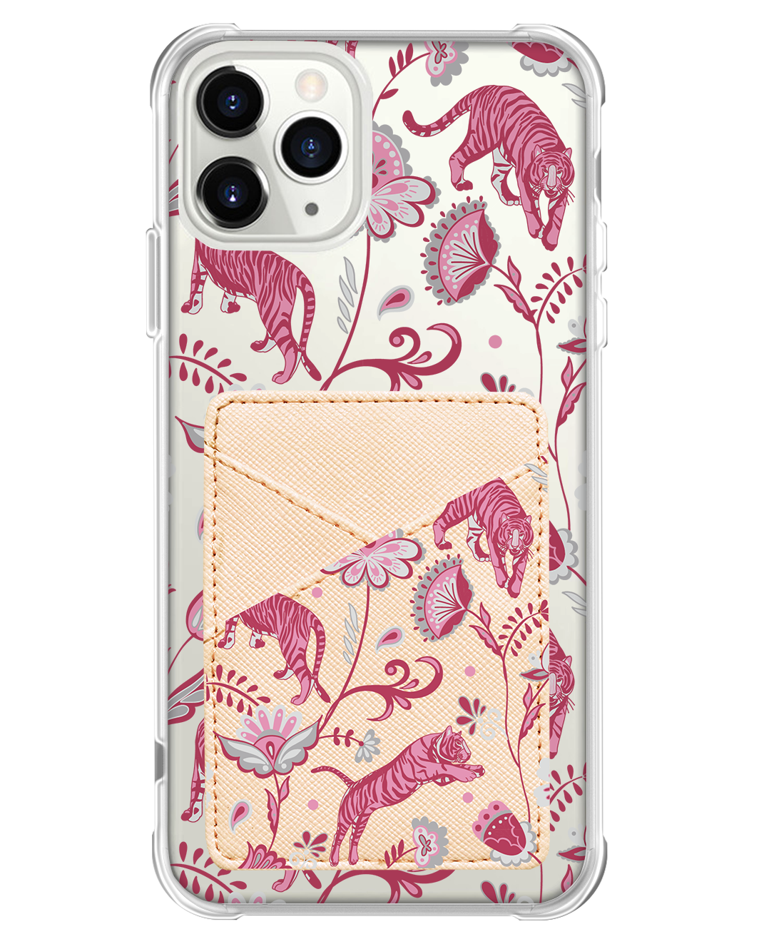 iPhone Phone Wallet Case - Tiger & Floral 7.0