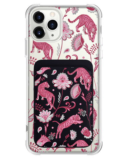iPhone Magnetic Wallet Case - Tiger & Floral 7.0