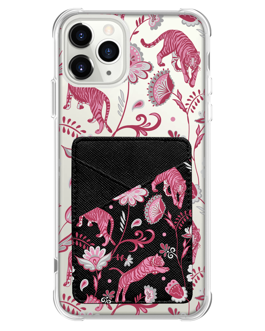 iPhone Phone Wallet Case - Tiger & Floral 7.0