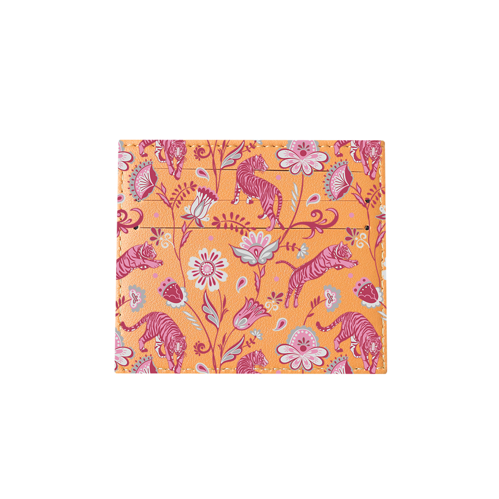 6 Slots Card Holder - Tiger & Floral 7.0