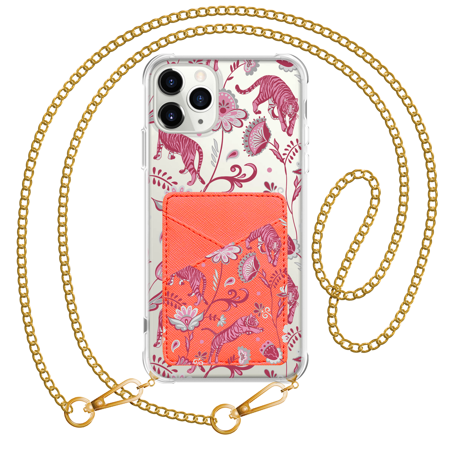 iPhone Phone Wallet Case - Tiger & Floral 7.0